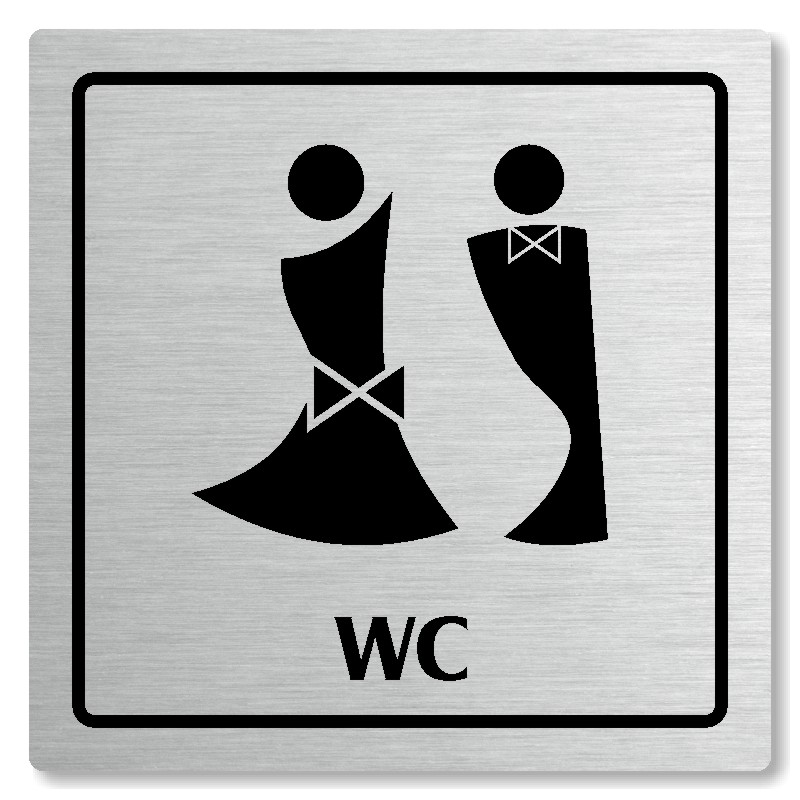 WC společné, 118x118mm, stříbrná, Arizona